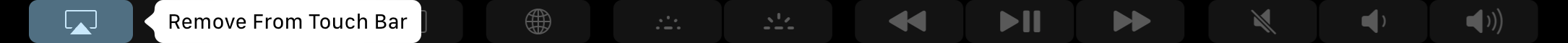 AirPlay button about to be removed from a Touch Bar